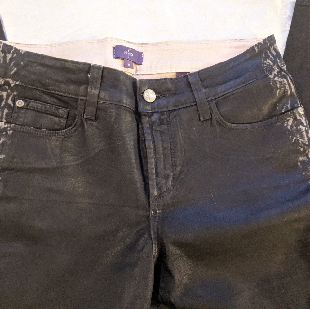 Nydx Leather Jeans With Python Pattern Down Side. - image 5